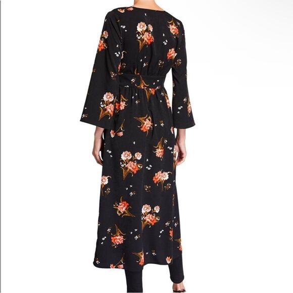 Moon River Floral Kimono Open Dress - Picture 6 of 12